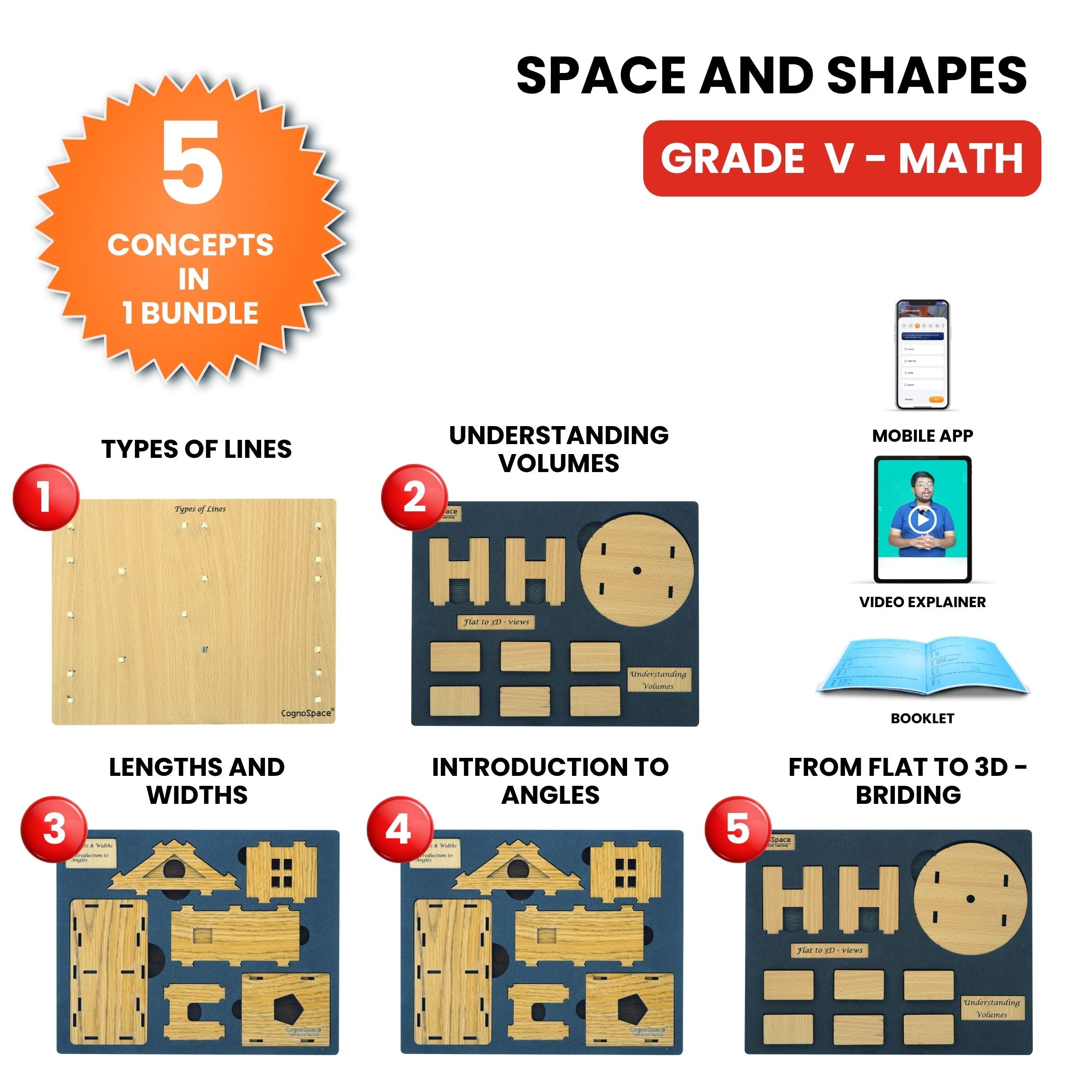 Practiko Class 5 Math Kit – Space and Shapes experiment setup; Student performing Space and Shapes activity – Practiko math learning kit; Math concept demonstration from Space and Shapes kit by Practiko; Hands-on learning with Practiko Space and Shapes math STEM kit; Space and Shapes kit materials and tools for Grade 5 math experiments